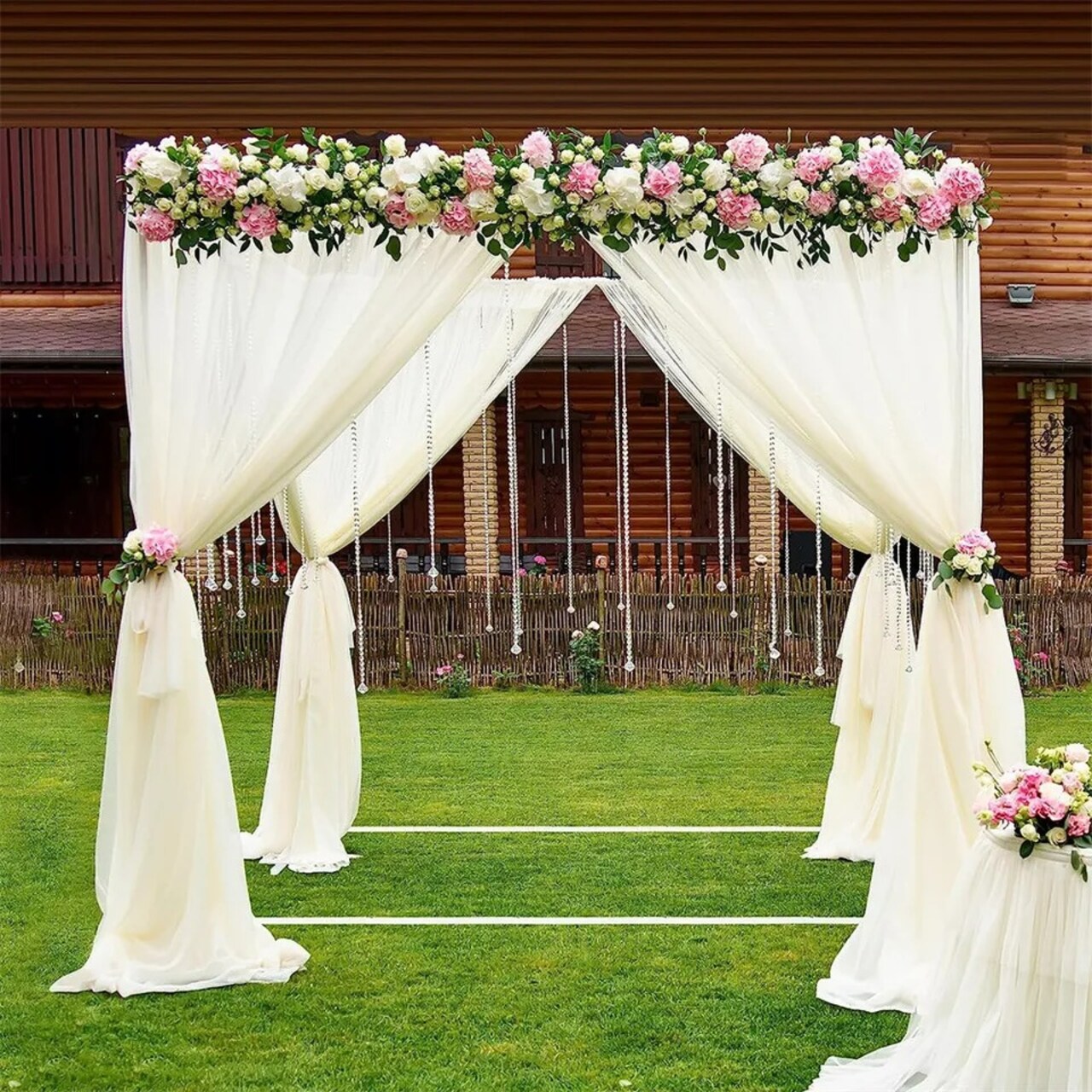 10ft Square Heavy Duty Wedding Arch Backdrop Stand Party Flower Decor Adjustable